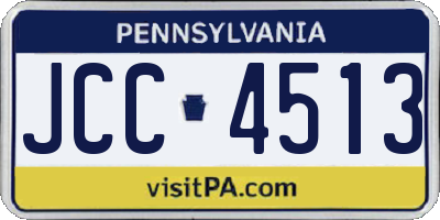 PA license plate JCC4513