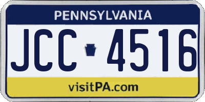 PA license plate JCC4516