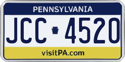 PA license plate JCC4520