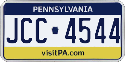 PA license plate JCC4544