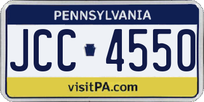 PA license plate JCC4550
