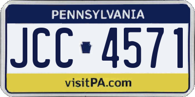 PA license plate JCC4571