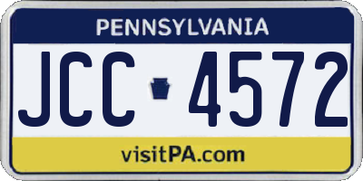 PA license plate JCC4572