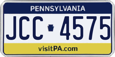 PA license plate JCC4575