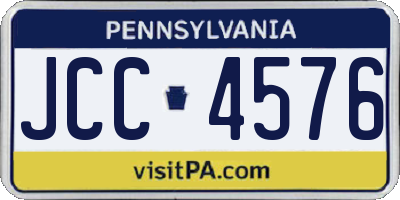 PA license plate JCC4576