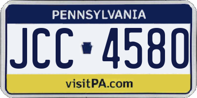 PA license plate JCC4580