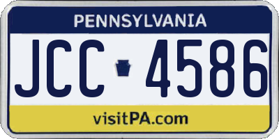 PA license plate JCC4586