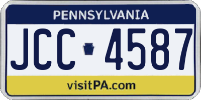 PA license plate JCC4587
