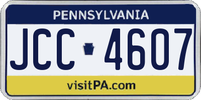 PA license plate JCC4607
