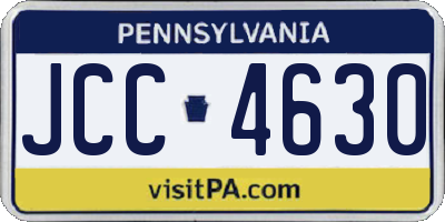 PA license plate JCC4630