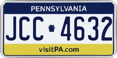 PA license plate JCC4632