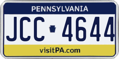 PA license plate JCC4644