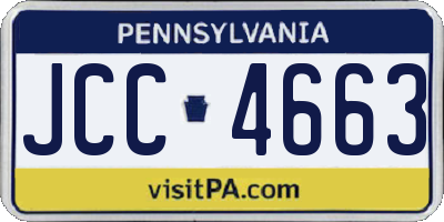 PA license plate JCC4663