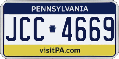 PA license plate JCC4669