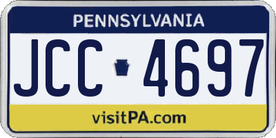 PA license plate JCC4697