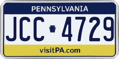 PA license plate JCC4729