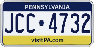 PA license plate JCC4732