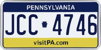 PA license plate JCC4746
