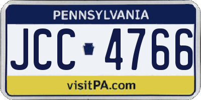 PA license plate JCC4766