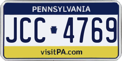 PA license plate JCC4769