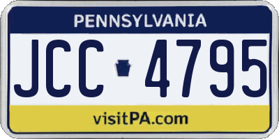 PA license plate JCC4795