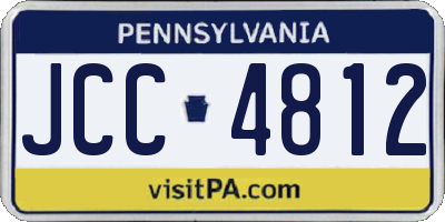 PA license plate JCC4812