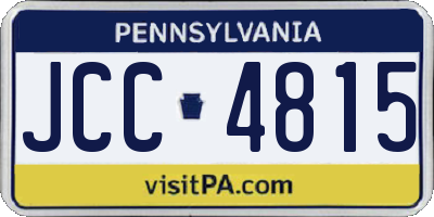 PA license plate JCC4815