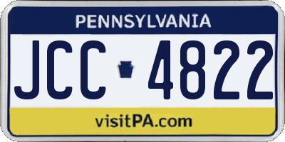 PA license plate JCC4822