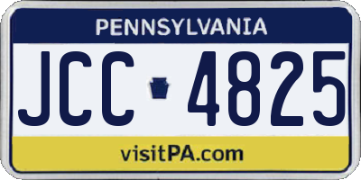 PA license plate JCC4825