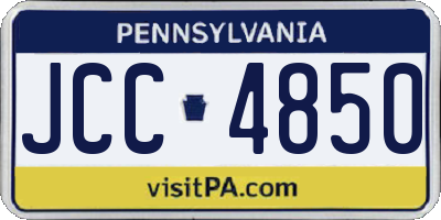 PA license plate JCC4850