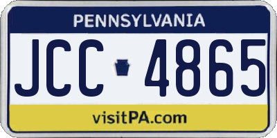 PA license plate JCC4865