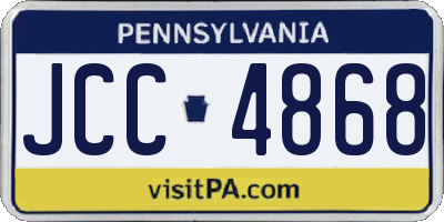 PA license plate JCC4868