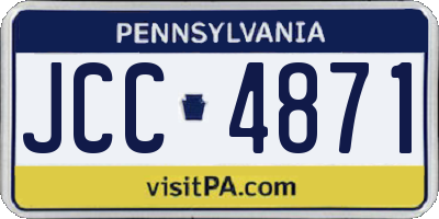 PA license plate JCC4871