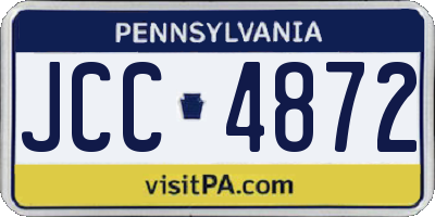 PA license plate JCC4872