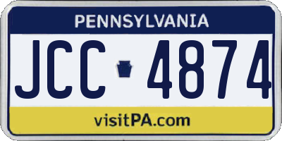 PA license plate JCC4874