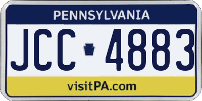 PA license plate JCC4883