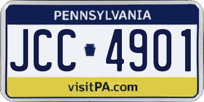 PA license plate JCC4901