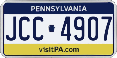 PA license plate JCC4907