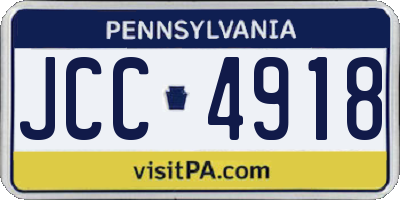 PA license plate JCC4918