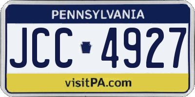 PA license plate JCC4927