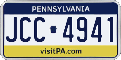 PA license plate JCC4941