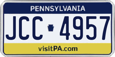 PA license plate JCC4957