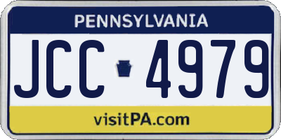 PA license plate JCC4979