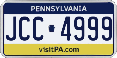 PA license plate JCC4999