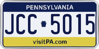 PA license plate JCC5015