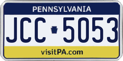 PA license plate JCC5053