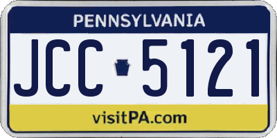 PA license plate JCC5121