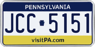 PA license plate JCC5151