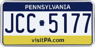PA license plate JCC5177