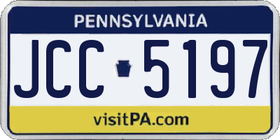 PA license plate JCC5197